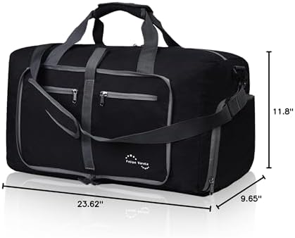 Felipe Varela Duffle Bag with Shoes Compartment and Adjustable Strap,Foldable Travel Duffel Bags for Men Women,Waterproof Duffel Bags - Image 7