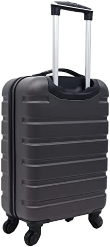 Wrangler 20" Hardside Carry-On Spinner Luggage, Charcoal, 22-Inch - Image 3
