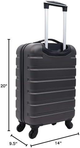 Wrangler 20" Hardside Carry-On Spinner Luggage, Charcoal, 22-Inch - Image 7