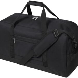 30L Travel Duffel Bag Small Carry On Weekend and Overnight Bag Lightweight Luggage Bag for Traveling Sport-Black