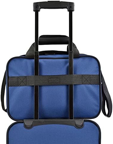 U.S. Traveler Rio Lightweight Carry-On Suitcase 20" Softside Expandable Design, Durable, Business and Travel, Blue, Set - Image 5