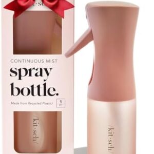 Kitsch Spray Bottle for Hair - Continuous Water Mister with Ultra Fine Mist for Hairstyling, Barbers, Salons, Cleaning, Plants, Versatile Spray Bottles - Made from Recycled Plastic - Terracotta, 5 oz