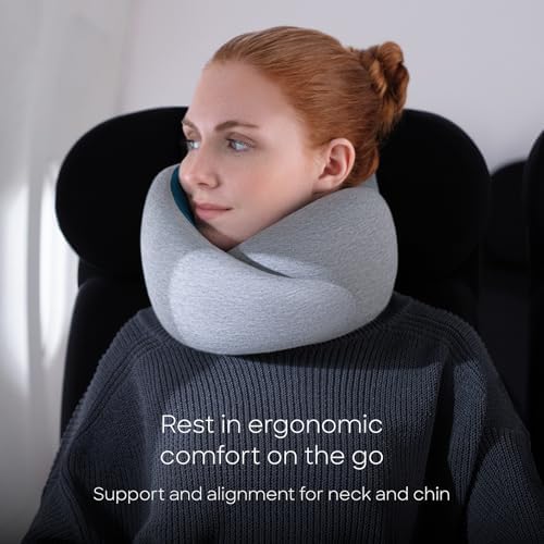 Ostrichpillow Go Neck Pillow - Premium Memory Foam Travel Pillow, 360º Ergonomic Design, Asymmetrical Sides, Travel Bag Included, Washable Modal Cover - Image 7