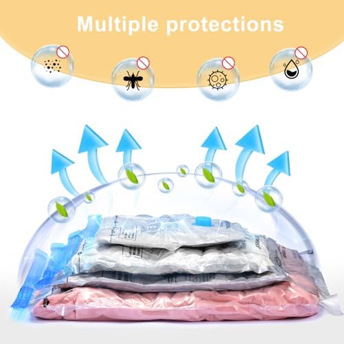 Travel Vacuum Bags with Prtable Electric Pump (Combo 6 Pack),Vacuum Seal Bags for Clothing,Space Saver Vacuum Storage Bags,Vacuum Travel Bags for Luggage,Travel Essentials - Image 6