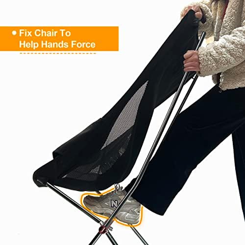 Ultralight High Back Folding Camping Chair, Upgraded All Aluminum Frame for Adult, Built-in Pillow, Side Pocket & Carry Bag, Compact & Heavy Duty for Outdoor Backpacking(Silver) - Image 6