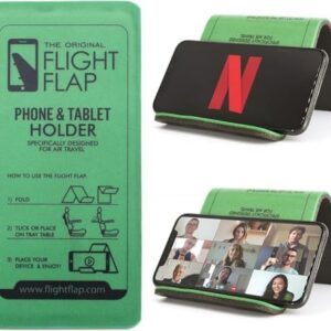 Airplane Phone Holder, Foldable Cell Phone Stand Holder – Flexible Tablet and Phone Holder for Bed, Desk, Office, Treadmill – Mobile Stand Phone Accessories, Plane Travel Essentials