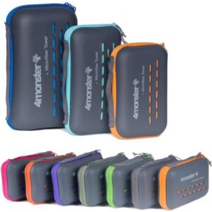 4Monster Camping Towels Super Absorbent, Fast Drying Microfiber Travel Towel, Quick Dry Ultra Soft Compact Gym Towel for Swimming Beach Hiking Yoga Travel Sports Backpack (59.00" x 30.00", Blue)