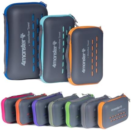 4Monster Camping Towels Super Absorbent, Fast Drying Microfiber Travel Towel, Quick Dry Ultra Soft Compact Gym Towel for Swimming Beach Hiking Yoga Travel Sports Backpack (59.00" x 30.00", Blue)