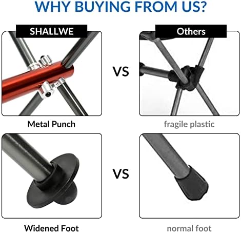 Ultralight High Back Folding Camping Chair, Upgraded All Aluminum Frame for Adult, Built-in Pillow, Side Pocket & Carry Bag, Compact & Heavy Duty for Outdoor Backpacking(Silver) - Image 4