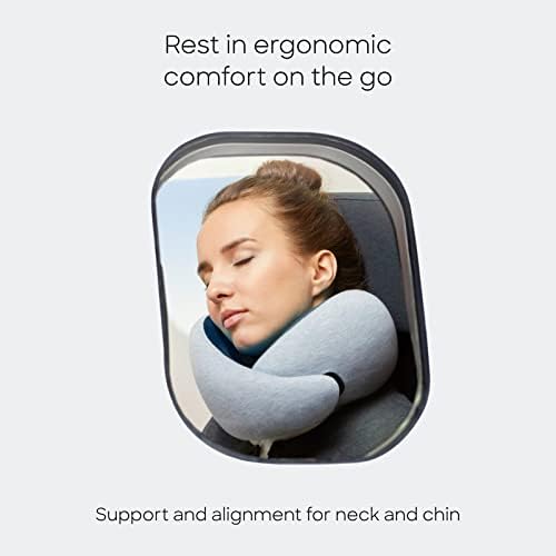 Ostrichpillow Go Neck Pillow - Premium Memory Foam Travel Pillow, 360º Ergonomic Design, Asymmetrical Sides, Travel Bag Included, Washable Modal Cover - Image 3