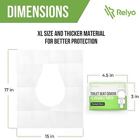 Toilet Seat Covers Paper Flushable (50 Pack) - XL for Adults and Kids Potty Training, 100% Biodegradable Travel Accessories Public Restrooms, Airplane, Camping - Image 5