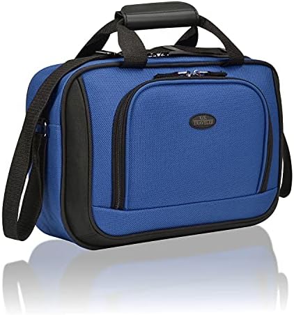 U.S. Traveler Rio Lightweight Carry-On Suitcase 20" Softside Expandable Design, Durable, Business and Travel, Blue, Set - Image 4