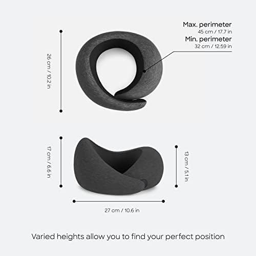 Ostrichpillow Go Neck Pillow - Premium Memory Foam Travel Pillow, 360º Ergonomic Design, Asymmetrical Sides, Travel Bag Included, Washable Modal Cover - Image 4