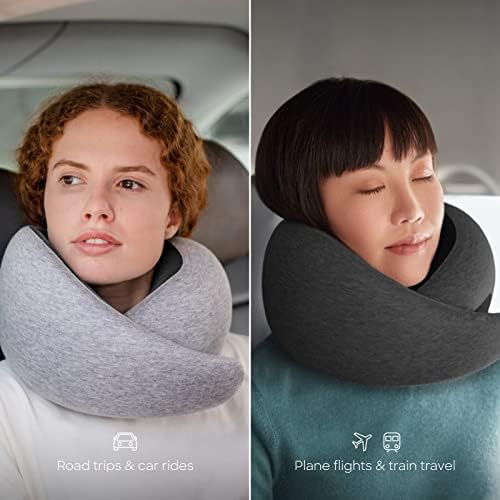 Ostrichpillow Go Neck Pillow - Premium Memory Foam Travel Pillow, 360º Ergonomic Design, Asymmetrical Sides, Travel Bag Included, Washable Modal Cover - Image 6