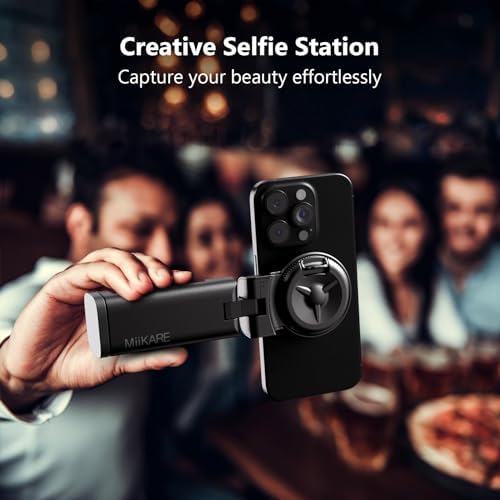 MiiKARE Airplane Travel Essentials Phone Holder for Magsafe, Universal Handsfree Phone Mount for Flying with 360 Degree Rotation, Travel Must Haves Phone Stand for Desk, Tray Table, Black - Image 6