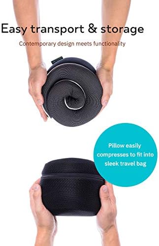 Travel Neck Pillows for Airplanes, Sleeping Essentials for Long Flight, 360° Head Support, Car and Airplane Kit with 3D Contoured Eye Mask, Earplugs and Luxury Mesh Bag (Adult, Grey) - Image 7