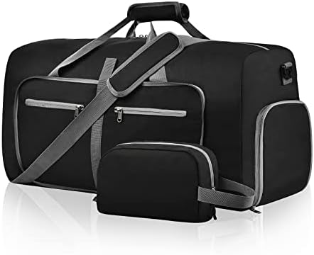 Felipe Varela Duffle Bag with Shoes Compartment and Adjustable Strap,Foldable Travel Duffel Bags for Men Women,Waterproof Duffel Bags