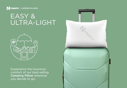 Small Shredded Memory Foam Pillow for Travel and Camping - Compressible Medium Firm Bed Pillow, Contoured Support, Breathable Cover, Machine Washable, Ideal Backpacking, Airplane and Car - Image 7