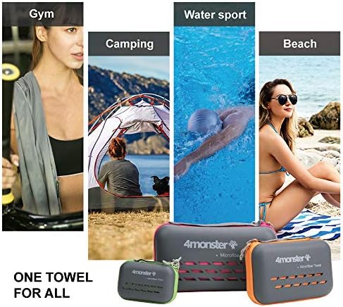 4Monster Camping Towels Super Absorbent, Fast Drying Microfiber Travel Towel, Quick Dry Ultra Soft Compact Gym Towel for Swimming Beach Hiking Yoga Travel Sports Backpack (59.00" x 30.00", Blue) - Image 8