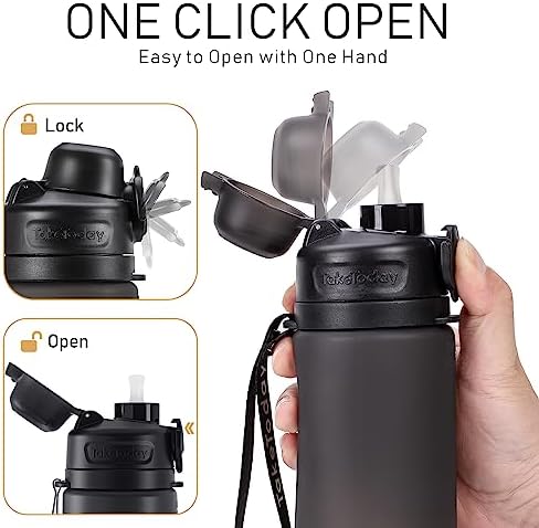 Collapsible Water Bottles 20oz, Leak Proof, BPA-Free, Foldable Silicone Travel Water Bottle with Straw Strap for Cycling, Hiking, Outdoors - Image 6