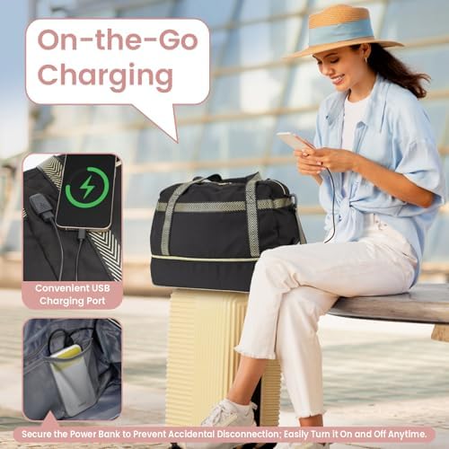 Cambond Weekender Bags for Women - Carry on Overnight Bags for Women Travel with Expandable Shoe Compartment and USB Charging Port, Travel Duffel Gym Bags with Toiletry Underwear Laundry Bag, 4 Set - Image 5