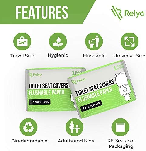 Toilet Seat Covers Paper Flushable (50 Pack) - XL for Adults and Kids Potty Training, 100% Biodegradable Travel Accessories Public Restrooms, Airplane, Camping - Image 3