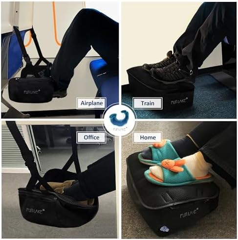 2-in-1 Airplane Footrest Pillow - Inflatable Travel Foot Hammock & Cushioned Foot Pad for Ultimate Comfort on Flights, Travel Accessories, Portable Foot Rest for Flights - Image 5