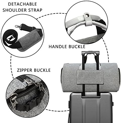 Convertible Garment Bag with Shoulder Strap, Modoker Carry on Garment Duffel Bag for Men Women - 2 in 1 Hanging Suitcase Suit Travel Bags (Grey) - Image 5