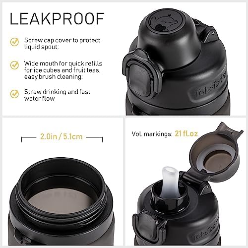 Collapsible Water Bottles 20oz, Leak Proof, BPA-Free, Foldable Silicone Travel Water Bottle with Straw Strap for Cycling, Hiking, Outdoors - Image 7