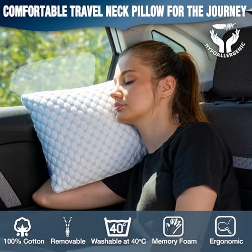 Cooling Shredded Memory Foam Pillow for Travel and Camping – Adjustable Gel for Personalized Support – Double-Sided Ice Silk & Soft Rayon – Lightweight, Compressible (White) (Travel) - Image 4