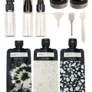 Kitsch Travel Bottles for Toiletries - TSA Approved, Refillable, Leak-Proof Travel Size Containers, Essentials Kit for Shampoo, Conditioner, Lotion & More - 11 Pack