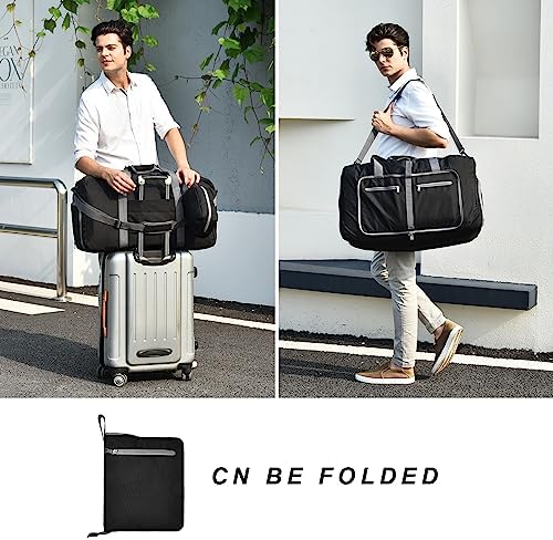 Felipe Varela Duffle Bag with Shoes Compartment and Adjustable Strap,Foldable Travel Duffel Bags for Men Women,Waterproof Duffel Bags - Image 3