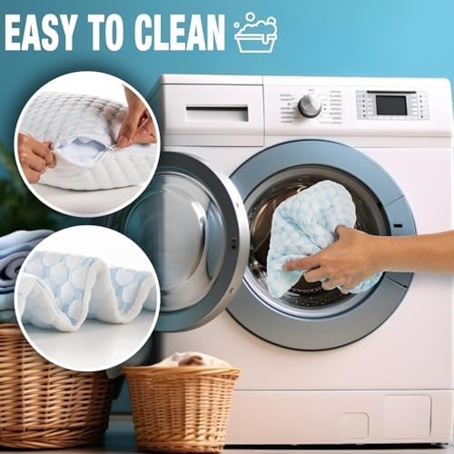 Cooling Shredded Memory Foam Pillow for Travel and Camping – Adjustable Gel for Personalized Support – Double-Sided Ice Silk & Soft Rayon – Lightweight, Compressible (White) (Travel) - Image 9