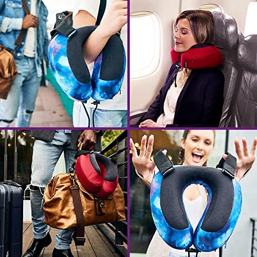 Cabeau Evolution S3 Travel Neck Pillow Memory Foam Neck Support, Adjustable Clasp, and Seat Strap Attachment - Comfort On-The-Go with Carrying Case for Airplane, Train, and Car (Jet Black) - Image 7