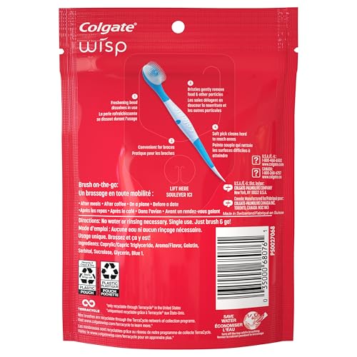 Colgate Max Fresh Wisp Disposable Mini Travel Toothbrushes, Peppermint, 24 Count (Pack of 4) - Image 8