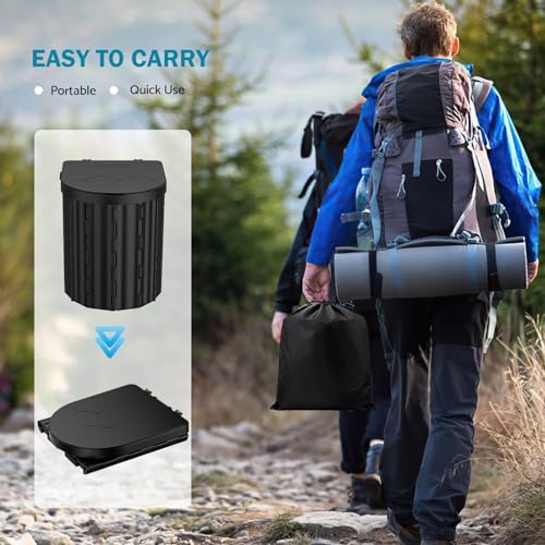 Portable Toilet, Upgraded 12-inch Toilet Seat, Folding Toilet With Removable Paper Holder, Camping Toilet With A Load Capacity Of 450 Lbs, Portable Potty For Indoor, Outdoor, And Emergency Use - Image 4