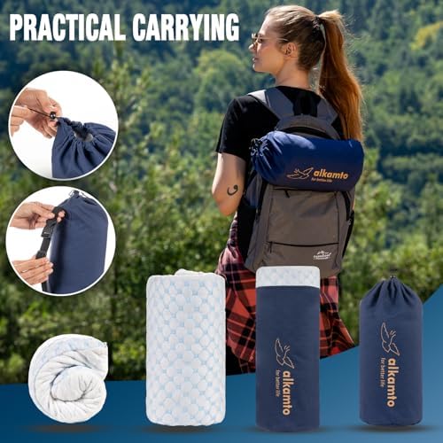 Cooling Shredded Memory Foam Pillow for Travel and Camping – Adjustable Gel for Personalized Support – Double-Sided Ice Silk & Soft Rayon – Lightweight, Compressible (White) (Travel) - Image 5