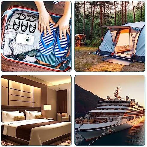 30 Pcs Travel Hangers Portable Foldable Travel Hanger Organizer, Plastic Travel Accessories Essentials Clothes Hanging Rack Folding Hangers for Traveling Camping Flying RV Cruises Suitcase, Black - Image 5